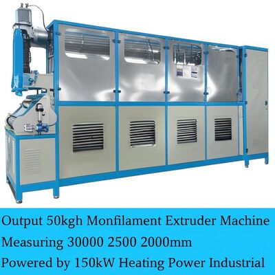 satın al Çıkış 50kgh Monofilament Ekstrüder Makinesi Ölçüleri 30000 2500 2000mm ve Endüstriyel için 150kw Isıtma Gücü ile Güçlendirilir online manufacture